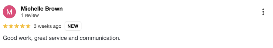 Google review 3 for Chips Window Cleaning