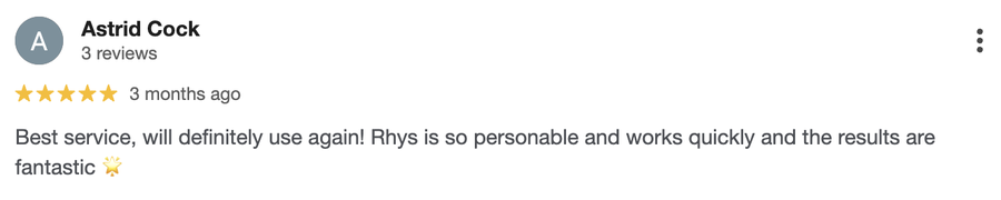 Google review 6 for Chips Window Cleaning